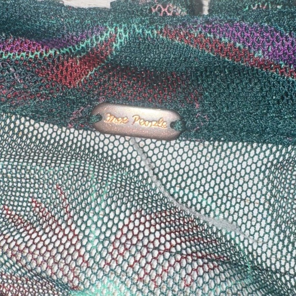 Free People Time For Shine Sheer Floral Ruffle long Sleeve Crop Top XS - Picture 13 of 14